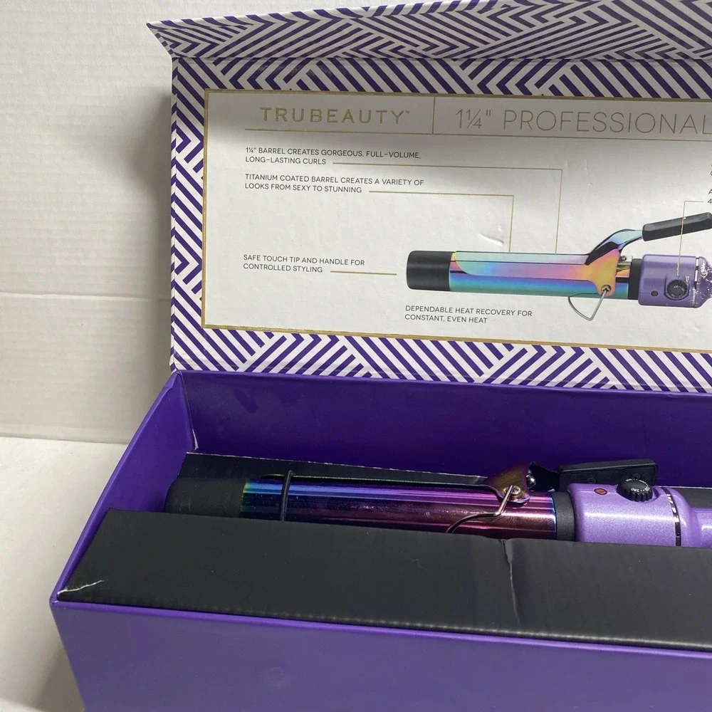 TruBeauty Professional Curling Iron 1 1/4in.  Hair Care Styling Tool